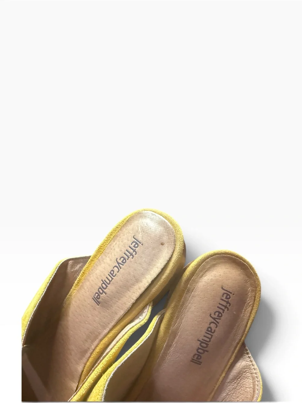 Jeffrey Campbell Yellow Suede Pointed Toe Bow Mule Flats 9.5